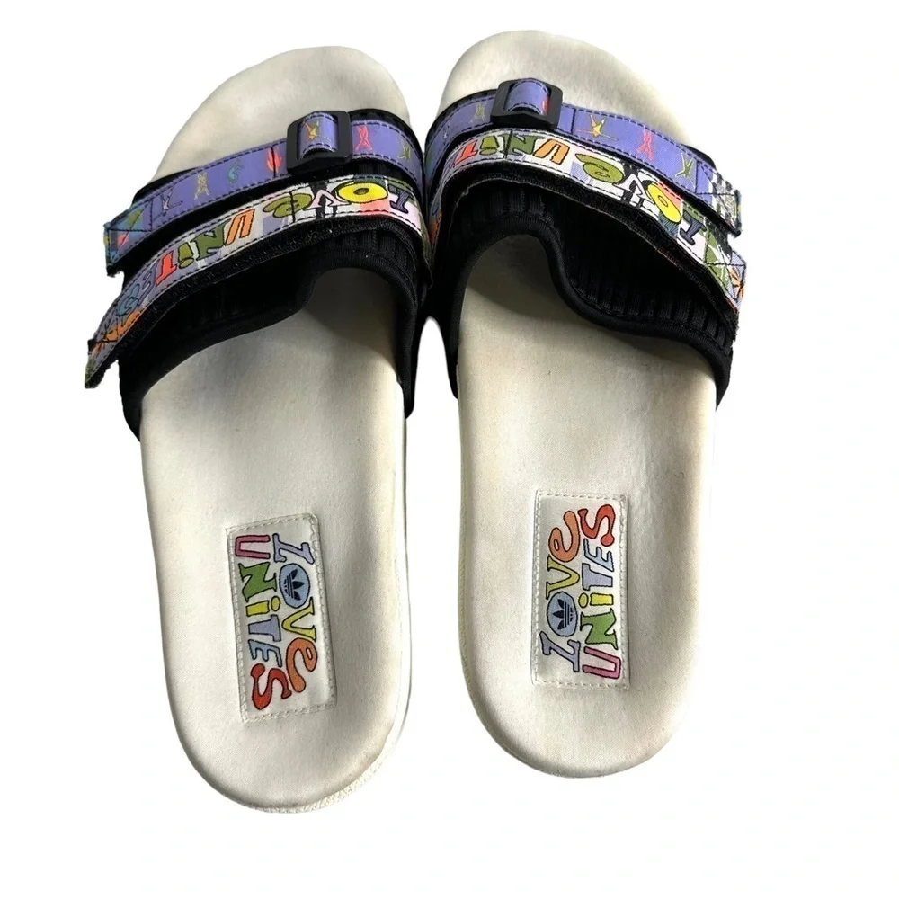 Adidas Originals Mens Adilette Pride 'Love Unites' Sandals Size 11 GW2411